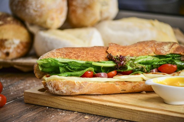 Turkey Baguette with Mix Cheese